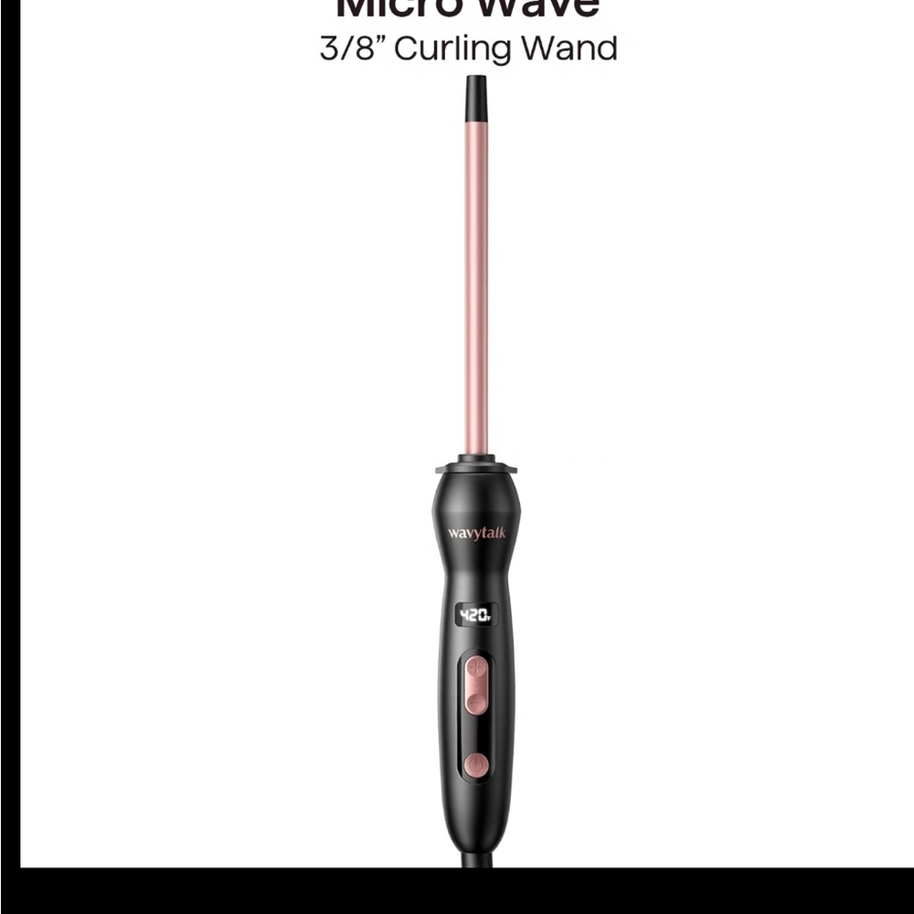 Wavytalk Black and Pink 3/8" Curling Wand